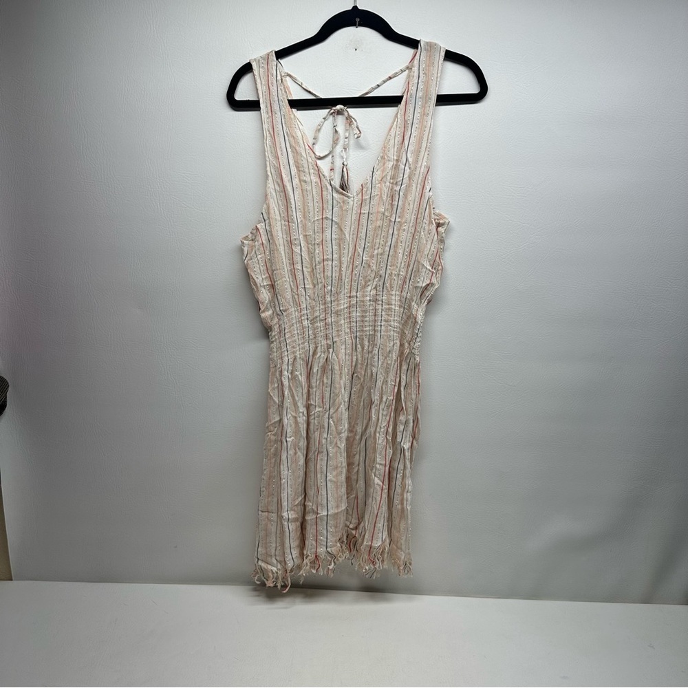 BECCA COVERUP Striped Sleeveless Dress SIZE LARGE